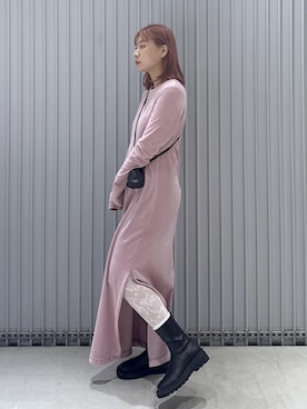 「アイテム（ドレス）」を使った、ハヅキさん（レディース・159cm）の冬コーディネート