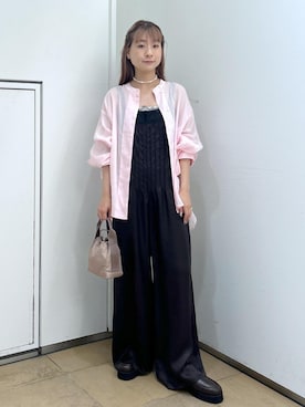 「アイテム（つなぎ/オールインワン）」を使った、ハヅキさん（レディース・159cm）の夏コーディネート