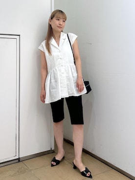 「アイテム（サンダル）」を使った、ハヅキさん（レディース・159cm・20代）の夏コーディネート