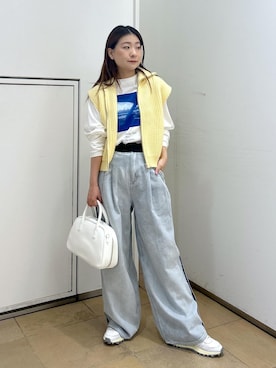 「ラコステ」｜ハヅキさん（レディース・158cm・20代）の秋コーディネート