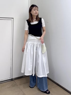 「upperhights（アッパーハイツ）のアイテム（パンツ）」を使った、ハヅキさん（レディース・159cm）の春コーディネート