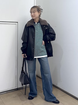 「アイテム（サンダル）」を使った、ハヅキさん（レディース・159cm・20代）の秋コーディネート