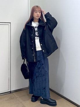 「アイテム（ナイロンジャケット）」を使った、ハヅキさん（レディース・159cm）の秋コーディネート