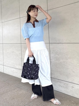 「アイテム（その他パンツ）」を使った、ハヅキさん（レディース・159cm）の夏コーディネート