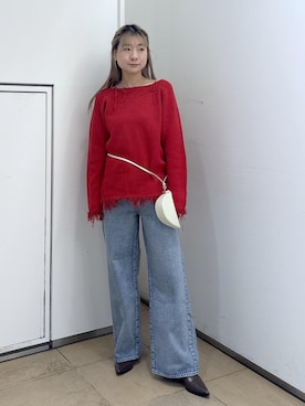 「アイテム（キーホルダー）」を使った、ハヅキさん（レディース・159cm）の秋コーディネート