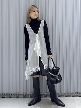 「ADAM ET ROPE'（アダムエロペ）のアイテム（ハンドバッグ）」を使った、ハヅキさん（レディース・159cm）の秋コーディネート