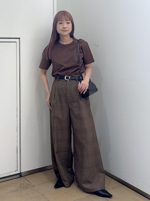 ADAM ET ROPE ツイストシームチェックワイドパンツ　36サイズ ツイストシームチェックワイドパンツ（その他パンツ）｜ADAM ET