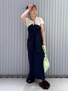 「アイテム（サンダル）」を使った、ハヅキさん（レディース・159cm）の夏コーディネート