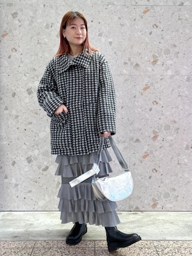 「FEMME」｜「アイテム（ブルゾン）」を使った、ハヅキさん（レディース・158cm）の冬コーディネート