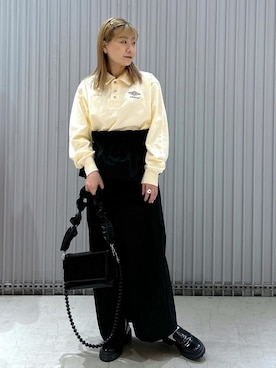 「FEMME」｜「アイテム（スウェット）」を使った、ハヅキさん（レディース・158cm）の冬コーディネート