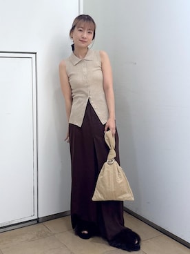 「混合」｜ハヅキさん（レディース・159cm）の夏コーディネート