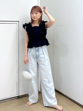 「ビーチサンダル」｜ハヅキさん（レディース・158cm・20代）の夏コーディネート