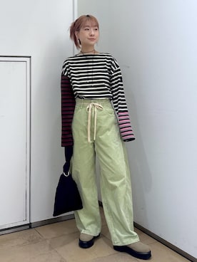 「アイテム（チョーカー）」を使った、ハヅキさん（レディース・159cm）の秋コーディネート