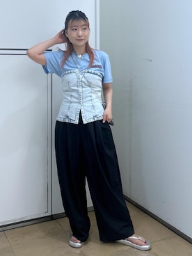 「アイテム（その他トップス）」を使った、ハヅキさん（レディース・158cm・20代）の春コーディネート