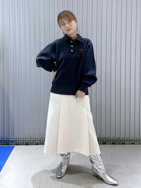 「FEMME」｜「アイテム（スウェット）」を使った、ハヅキさん（レディース・158cm）の秋コーディネート