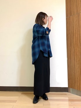 「羊革」｜HIMIKO　浦和伊勢丹さん（レディース・160cm）の秋コーディネート