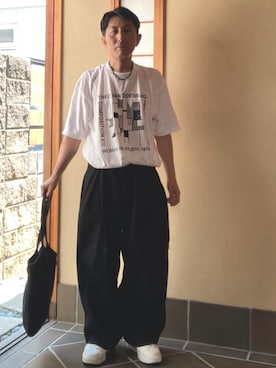 「アイテム（デニムパンツ）」を使った、オッパみさん（メンズ・165cm・50代）の夏コーディネート