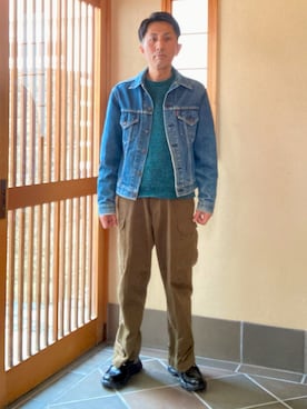 「BACK NUMBER（バックナンバー）のアイテム（カーゴパンツ）」を使った、オッパみさん（メンズ・165cm）の春コーディネート