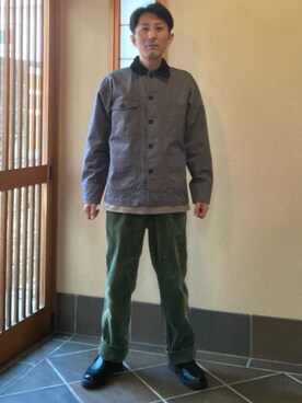 「coen（コーエン）のアイテム（ブルゾン）」を使った、オッパみさん（メンズ・164cm）の秋コーディネート