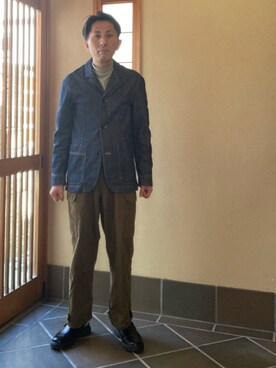 「BACK NUMBER（バックナンバー）のアイテム（カーゴパンツ）」を使った、オッパみさん（メンズ・165cm）の春コーディネート