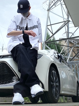 「POLAR（ポラール）のアイテム」を使った、Kentaさん（メンズ・182cm）の春コーディネート