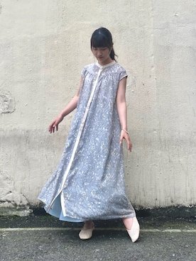 「シアーシャツワンピース」｜しばさん（レディース・158cm）の夏コーディネート