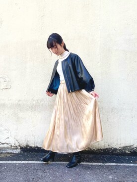 「MILLION CARATS（ミリオンカラッツ）のアイテム（その他アウター）」を使った、しばさん（レディース・158cm）の春コーディネート