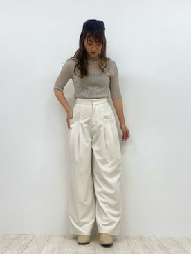 「MILLION CARATS（ミリオンカラッツ）のバギーアウトポケットパンツ（その他パンツ）」を使った、しばさん（レディース・158cm）の秋コーディネート