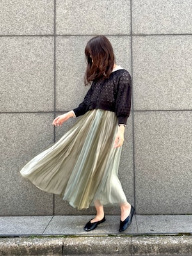 「ehka sopo（エヘカソポ）のアイテム」を使った、しばさん（レディース・158cm）の春コーディネート