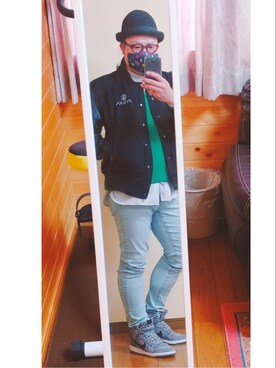 「MISHKA（ミシカ）のアイテム（ジャケット/アウター）」を使った、smilingoodsunさん（メンズ・175cm）の冬コーディネート