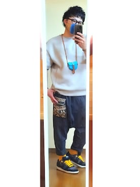 「チャイハネ（チャイハネ）のアイテム（パンツ）」を使った、smilingoodsunさん（メンズ・175cm）の春コーディネート