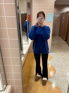 「#今日のコーデ」｜「アイテム（スリッポン）」を使った、moeさん（レディース・160cm）の冬コーディネート