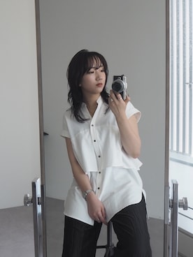 「YECCA VECCA（イェッカヴェッカ）のアイテム（パンツ）」を使った、kahoさん（レディース・160cm）の夏コーディネート