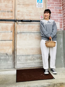 「menui（メヌイ）のアイテム」を使った、ゆうきさん（レディース・158cm）の春コーディネート