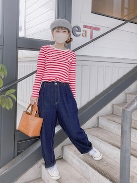 「genten（ゲンテン）のアイテム」を使った、ゆうきさん（レディース・158cm）の春コーディネート