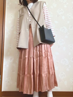 おもち☺︎さん（レディース・160cm）の春コーディネート