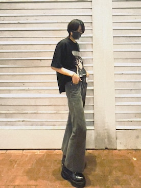 「G.O.C（ジーオーシー）のアイテム（Tシャツ/カットソー）」を使った、HIKARUさん（メンズ・181cm）の夏コーディネート
