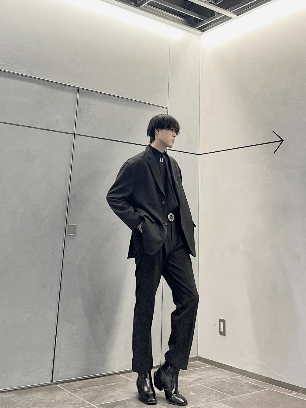 espina ジャケット MENS】2-Line Color Zipper Jacket ツーラインカラージッパー