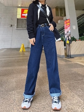 「UNIQLO（ユニクロ）のアイテム（スタジャン）」を使った、twentytwetyさん（レディース・155cm）の冬コーディネート