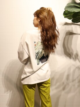 「コラボTシャツ」｜OTOHAさん（レディース・156cm）の春コーディネート