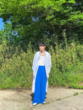 「Graphpaper（グラフペーパー）のアイテム」を使った、川島伸之輔さん（メンズ・167cm）の春コーディネート
