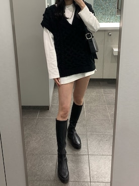 「EMODA」｜「アイテム（その他）」を使った、ayk__さん（レディース・169cm）の冬コーディネート