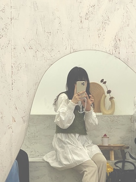 「one after another NICE CLAUP（ワンアフターアナザーナイスクラップ）のアイテム（チュニック）」を使った、*希らら*さん（レディース・150cm）の冬コーディネート