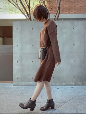 「毛衣」｜ariaedd1993さん（レディース・162cm）の冬コーディネート