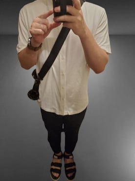 「SHAKA（シャカ）のアイテム（シューズ）」を使った、なりさん（メンズ・172cm）の夏コーディネート