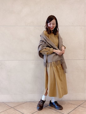 ワンピース ドレスを使った マスタード の人気ファッションコーディネート Wear