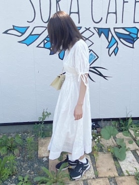 「MERCURYDUO（マーキュリーデュオ）のアイテム（バッグ）」を使った、玲奈さん（レディース・160cm）の夏コーディネート