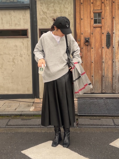 セール】フェイクレザーフレアスカート/セットアップ対応（スカート