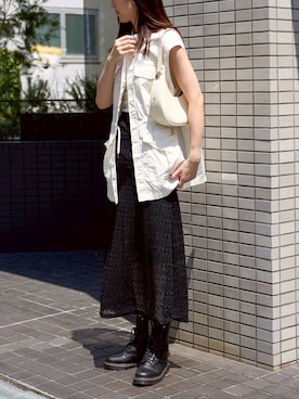 「アイテム（ブーツ）」を使った、HISAさん（レディース・170cm）の夏コーディネート