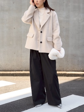 「アイテム（チノパンツ）」を使った、hisaさん（レディース・170cm）の秋コーディネート